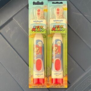 Super Mario Kids Electric Toothbrush 2 pack - Red and White